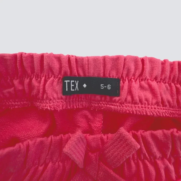 NWOT Tex Cotton Girls Pink Dolphin Elastic Waist Drawstring Closure Size 5-6 - Picture 3 of 6